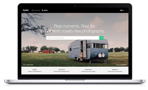 EyeEM - Market-landing-page