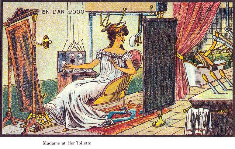 Home automation (in bagno) disegnata nel 1900